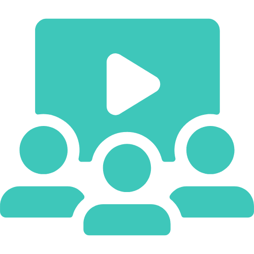 Ikon: Publikum foran animation